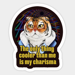 Funny Tiger Cat Sticker